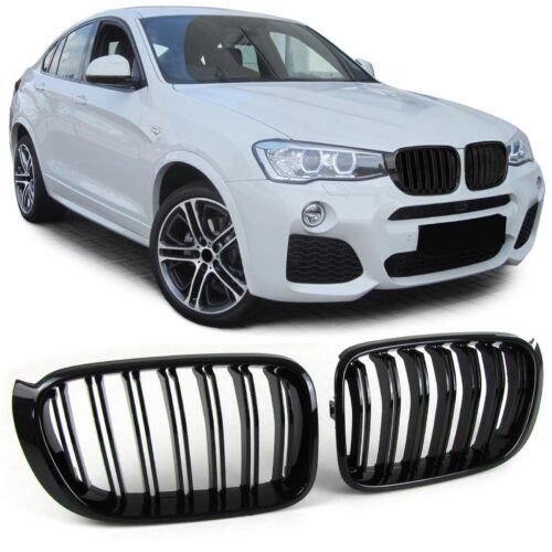Priekinio bamperio performance grotelės BMW X3 F25 X4 F26 LCI juodos blizgios