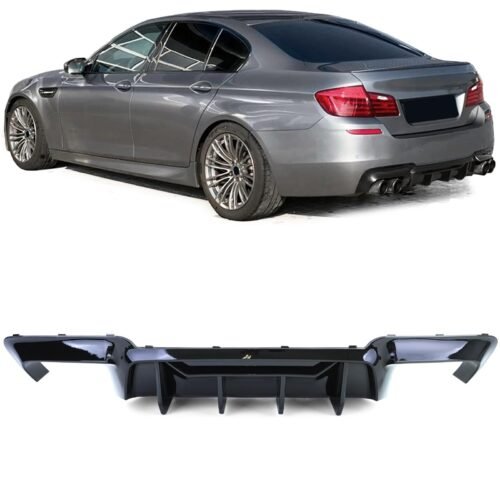 Galinio bamperio difuzorius M5 Competition look BMW 5 F10/F11 juodas blizgus
