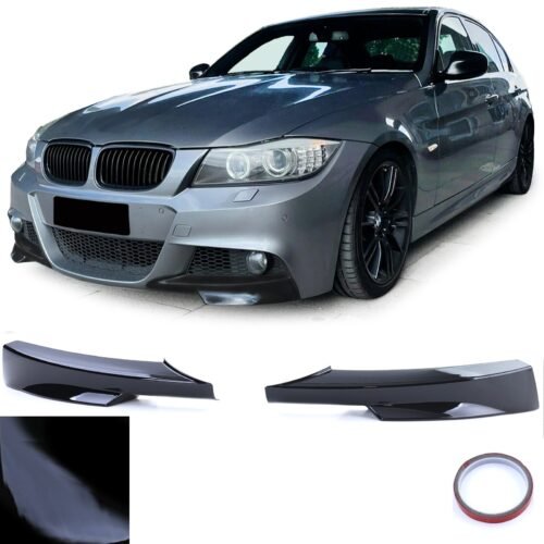 Priekinio bamperio splitteriai BMW 3 E90 E91 08-12 juodi blizgūs