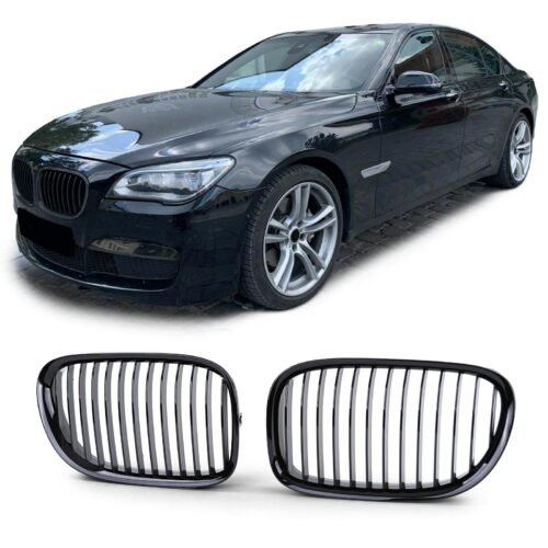 Priekinio bamperio grotelės BMW 7 F01 F02 08-13 juodos blizgios