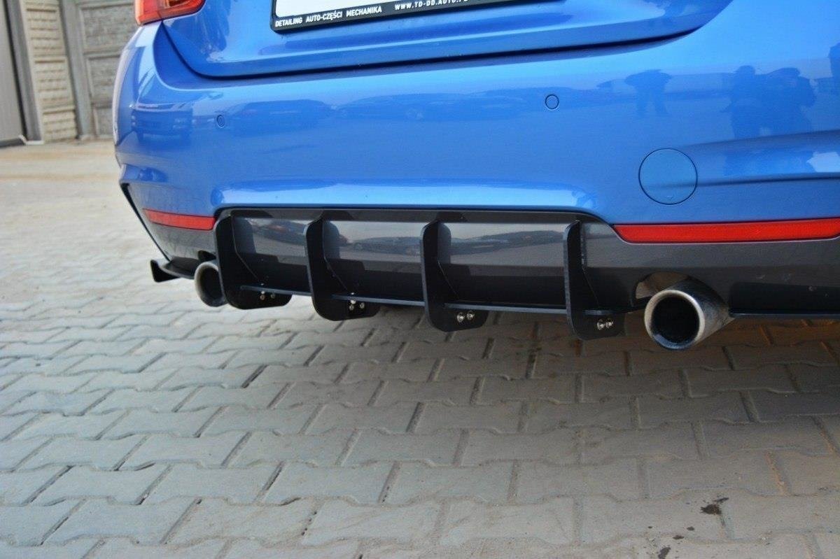 REAR DIFFUSER & REAR SIDE SPLITTERS for BMW 4 Coupe / Gran Coupe / Cabrio M-Pack F32 / F36 / F33 - Image 2