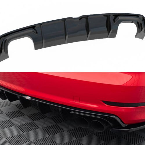 Maxton Design galinio bamperio difuzorius AUDI S3 (8V) (Preface) (Saloon)